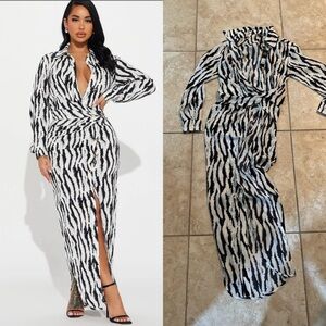 NWT fashion nova wrap maxi dress